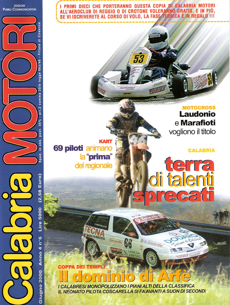 Copertina 2000 giugno Calabria Motori