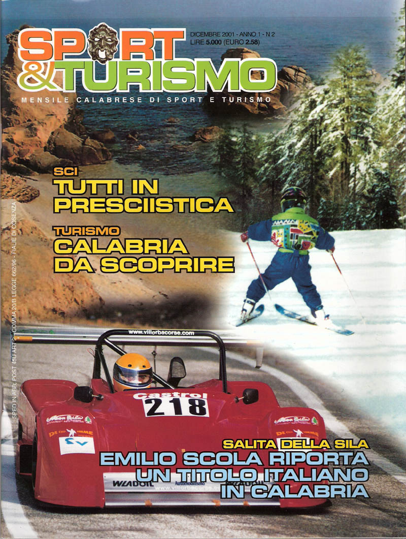 Copertina 2001 dicembre sport&turismo 01